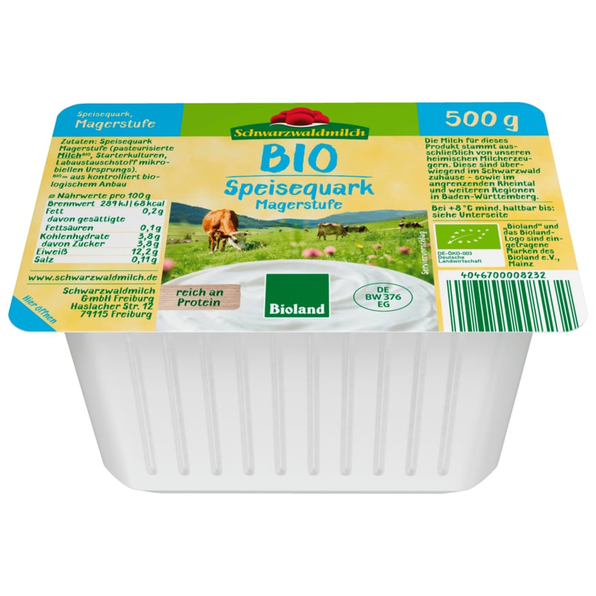 Schwarzlandmilch Bioland Magerquark 0,2% Fett 500g